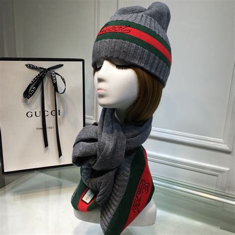 gucci beanie and scarf set replica|original gucci silk scarf.